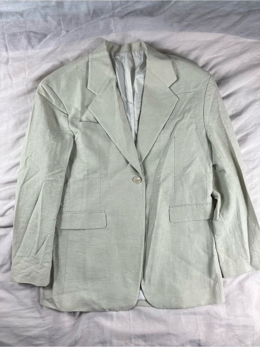 The Frankie Shop Light Grey Oversized Blazer